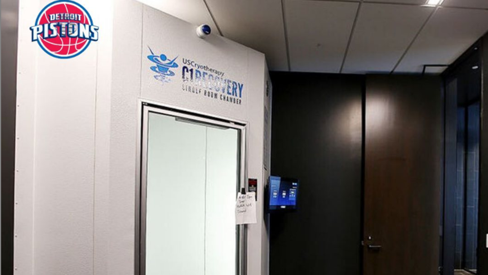 Whole Body Cryotherapy at the Detroit Pistons Recovery Training Facility